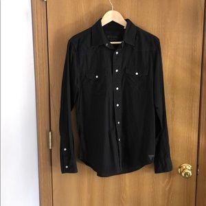 Guess Button Down Shirt, Snap Buttons, Size Medium